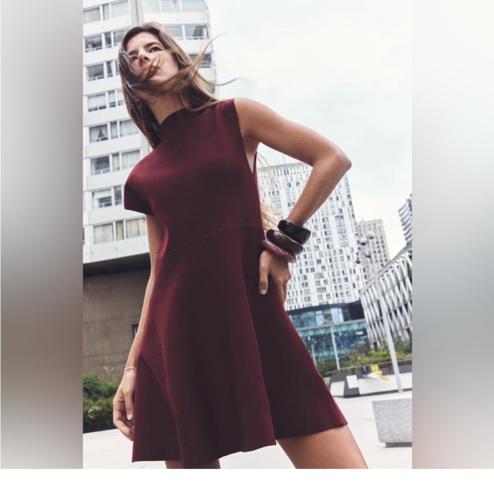 ZARA SKATER KNIT MINI DRESS